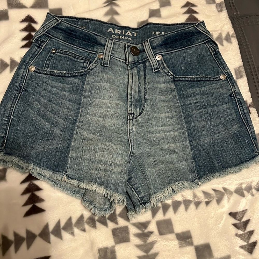 High waisted ariat denim jean shorts